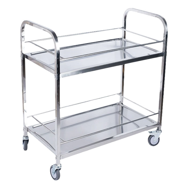 Factory wholesale thick square tube stainless steel dining car hotel restaurant delivery car four-story commercial multi-function trolley