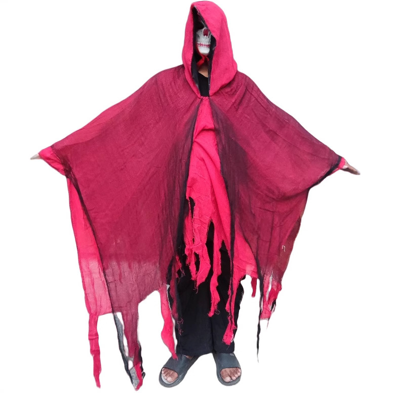 Halloween cape cape cos adult zombie suit skull cape props horror ghost way death cape