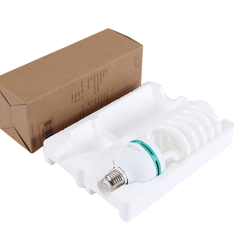 Photography bulb 150W white light energy-saving lamp 5500K trichromatic professional modeling shed photography light supplement light soft light box
