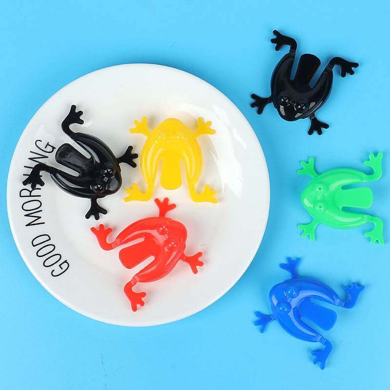 Plastic Bouncing Frog Jumping Frog Children's Educational Toy Classic Nostalgic Male Manufacturer Wholesale