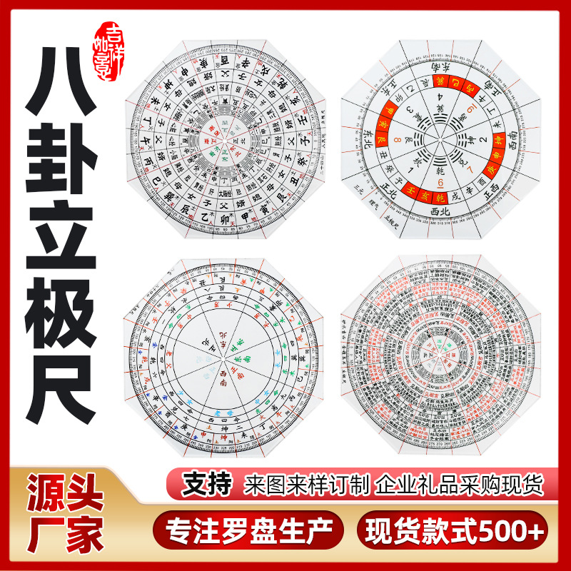 Оптовый магнитный компас для фэн-шуй, прозрачный компас для планировки дома