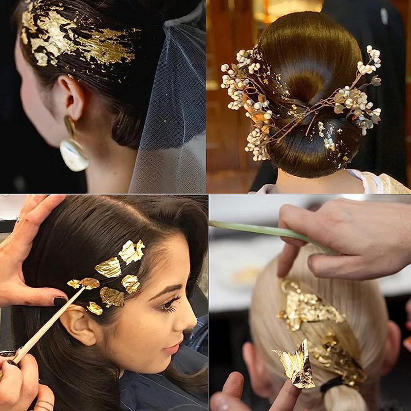 Cross-Border Exclusive High-Quality Gold Foil Paper 9*9 Manicure Gold Foil Manicure Crystal Mud Glue DIY Decoration Craft Gold Foil