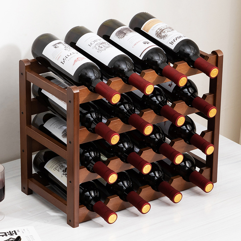 Desktop Wine Rack Living Room Wine Cabinet Ornaments Inclined Multi-Layer Household Wine Cabinet Rack Storage Rack Simple Wine Rack