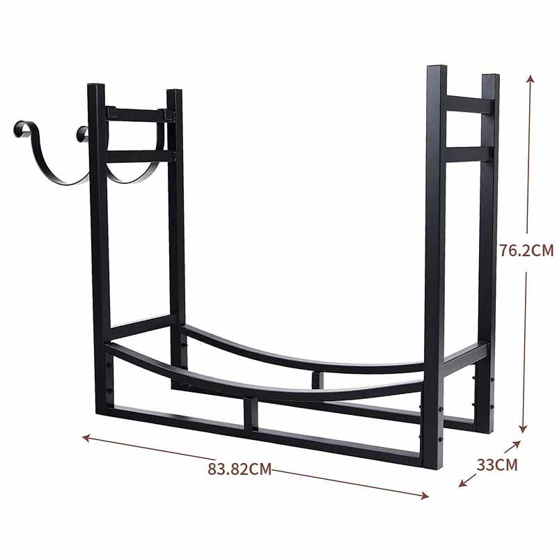 Indoor outdoor fireplace tools burning firewood rack firewood stacking storage wooden rack organizing and placing storage rack