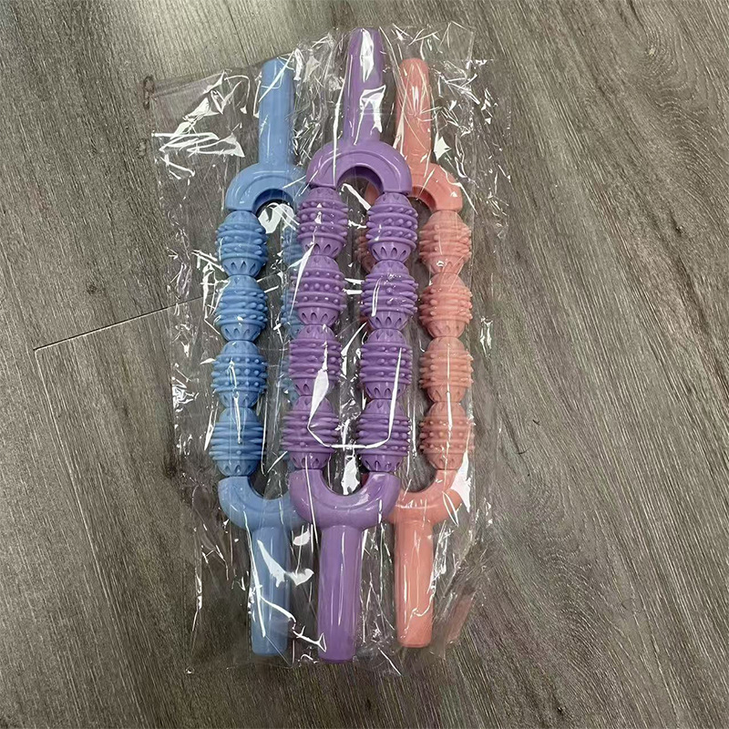 Massage Stick Yoga Wolf Tooth Massage Stick Sensory Massage Calf Muscle Relaxation Roller Shaft Massager