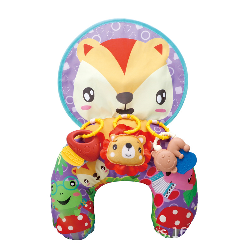 Newborn Tummy Pillow U-Shaped Pillow Learning Tummy Exercise Baby Pillow Baby Head-Up Training Pillow Baby Early Education Toys