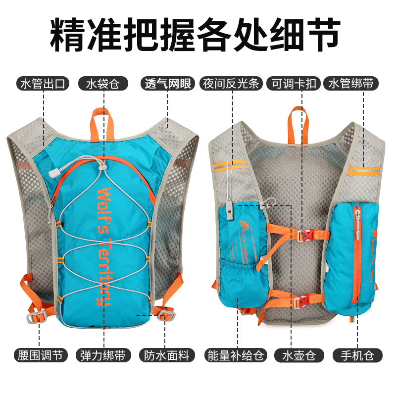 Cross-Border Outdoor Leisure Backpack, Backpack, Running and Hiking Lightweight Mountaineering Bag, Sports Fitness Cross-Country