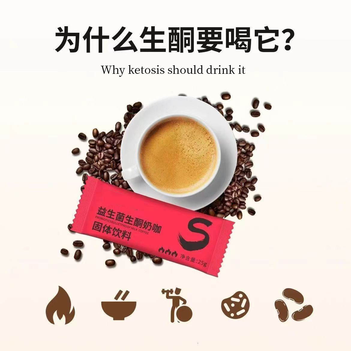 Supermodel Plan Probiotic Ketogenic Milk Coffee Probiotic Milk Coffee Burning Power Meal Replacement Full Solid Drink Wholesale