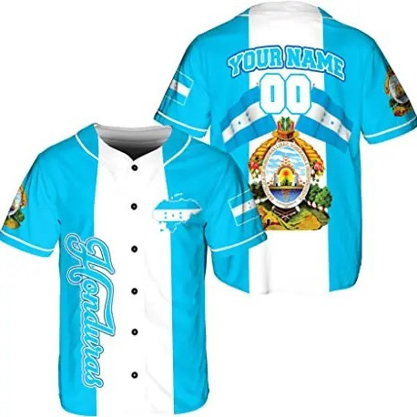 2024 Summer Cross-Border Men's Baseball Shirt Honduras Flag Baseball Jersey 3D Printing Factory Direct Supply Trendy Brand