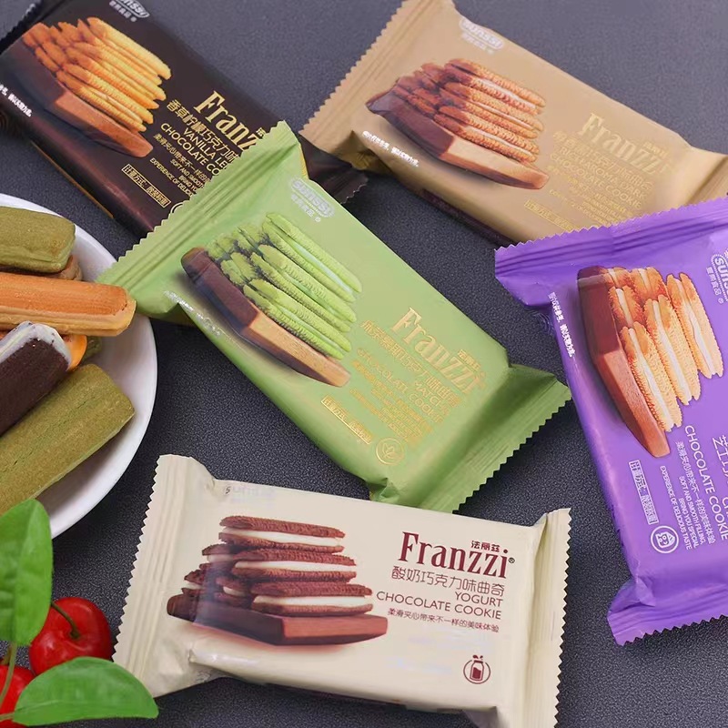 Fariz Chocolate Cookies Matcha Cheese Sandwich Cookies Small Package Office Internet Red Snacks Wholesale