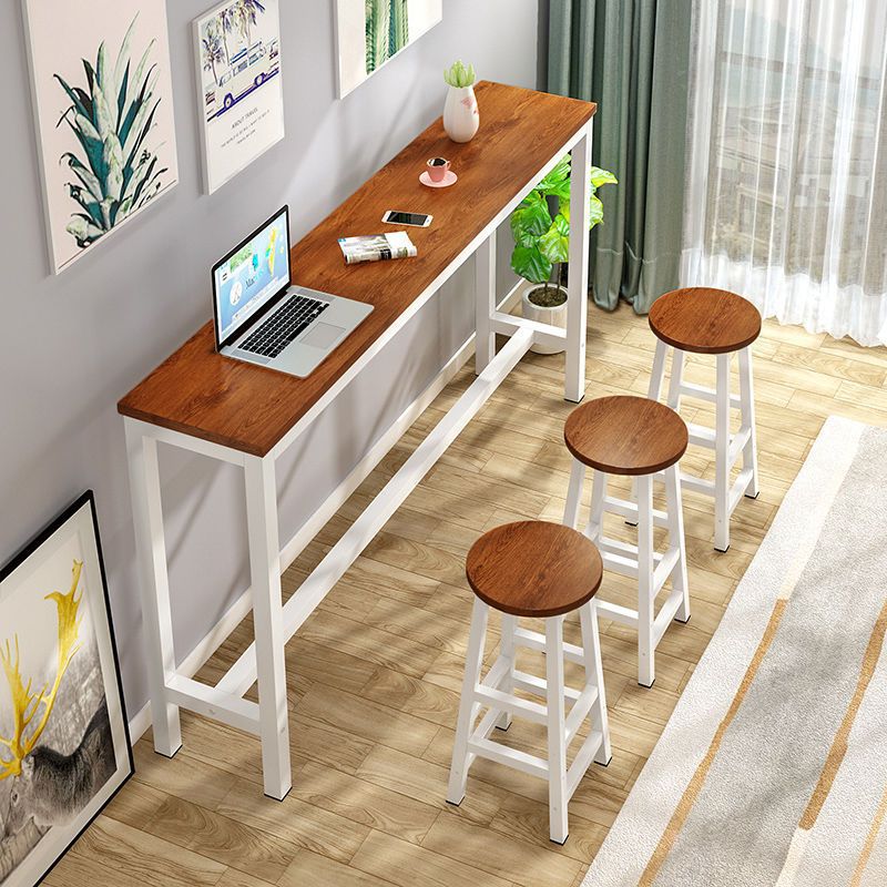 Coffee Table Narrow Balcony Household Long Bar Table High-foot Table Wall Bar Table Living Room Milk Tea Shop Table and Chair Combination