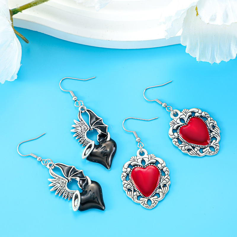 Vintage Gothic Skull Love Cross Oil Dropping DIY Alloy Jewelry Accessories Bracelet Necklace Pendant W273