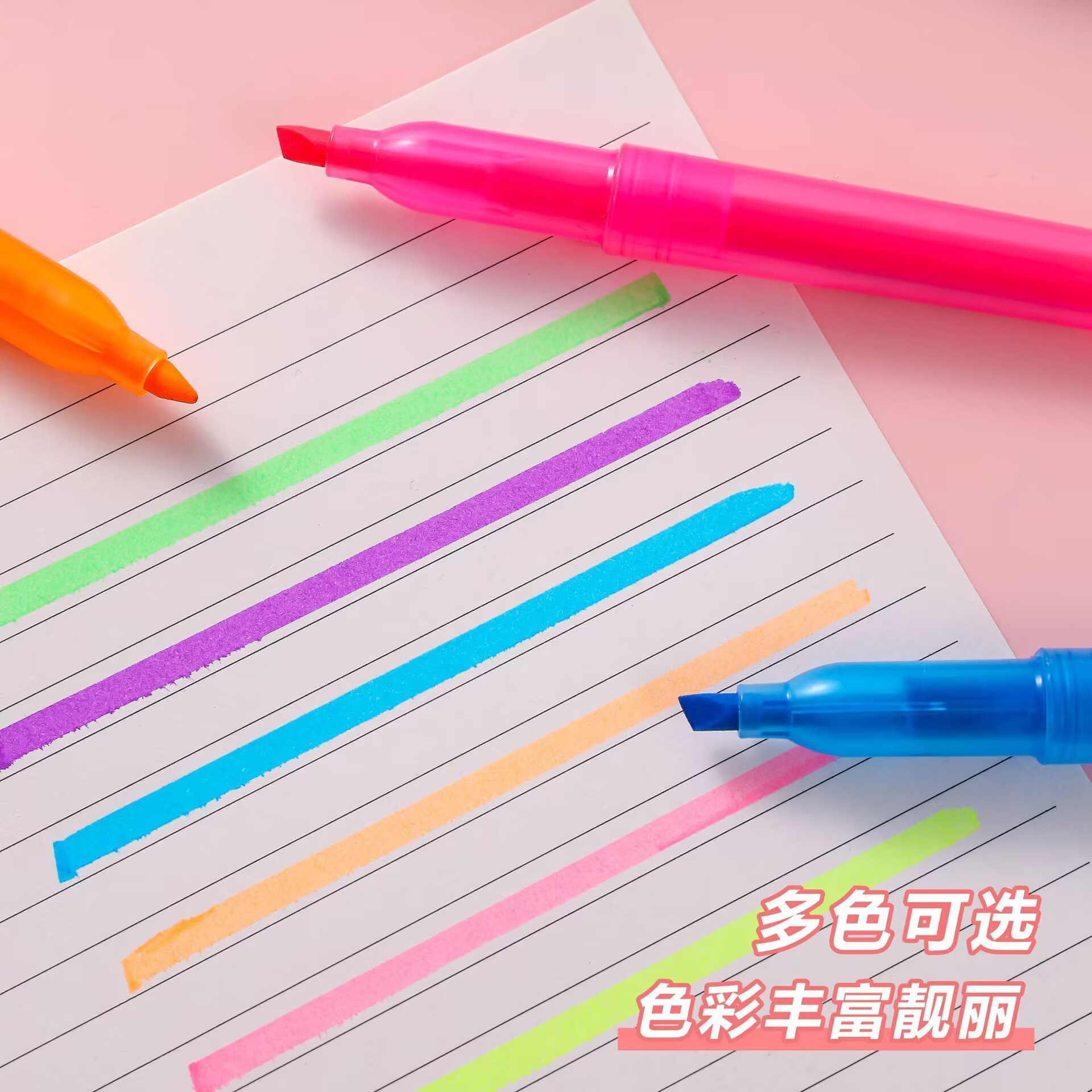 A large number of in stock stationery color highlighter water-based color pen student mark review good helper highlighter 6