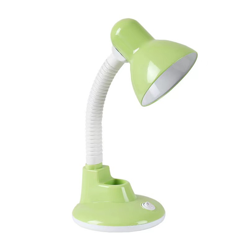 Foreign trade explosions study lamp eye protection desk dormitory bedroom bedside work plug-in wrought iron lampshade led