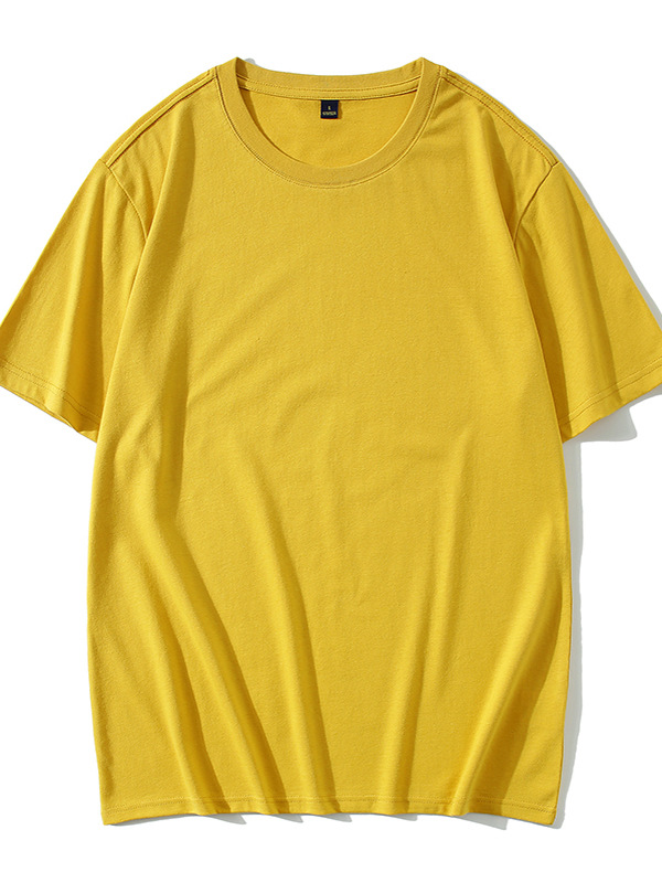 Cross-border direct sales cotton loose blank round neck short-sleeved T-shirt advertising shirt work clothes class uniform printed LOGO