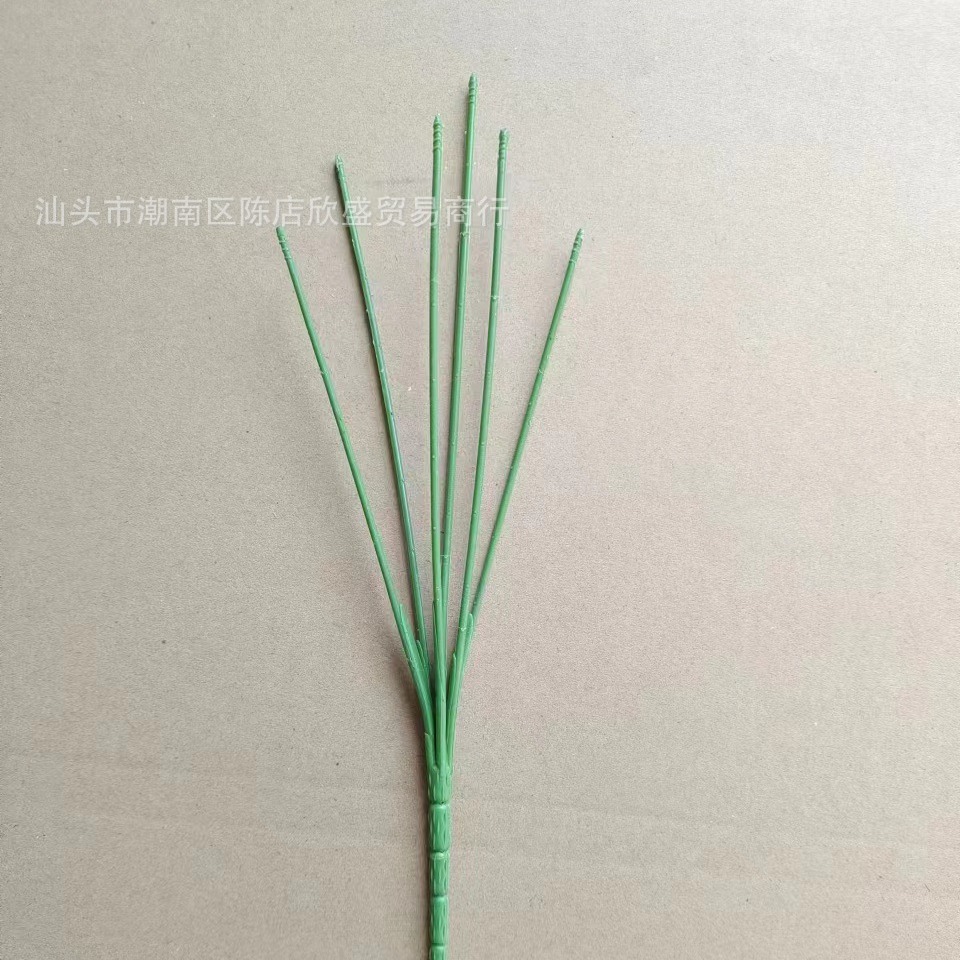 Factory Direct sales Guangdong flower branch 5 Head 7 head artificial flower pole artificial plastic Rose Branch peony flower pole