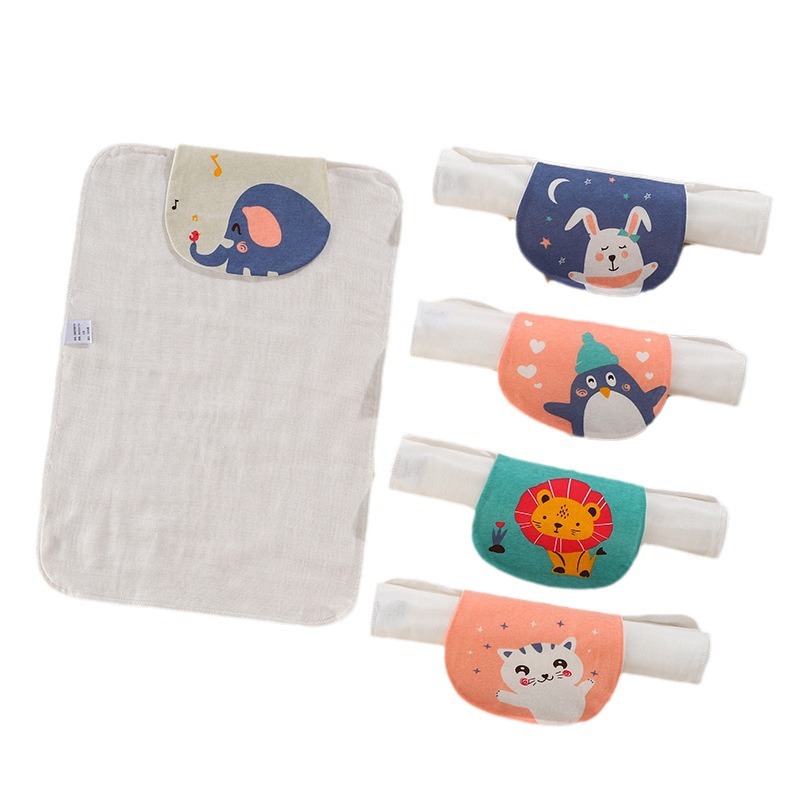 Children's Pure Cotton Summer Sweat-Absorbent Towel Kindergarten Baby Pad Back Sweat Towel Cotton Gauze Infant Baby Sweat Towel