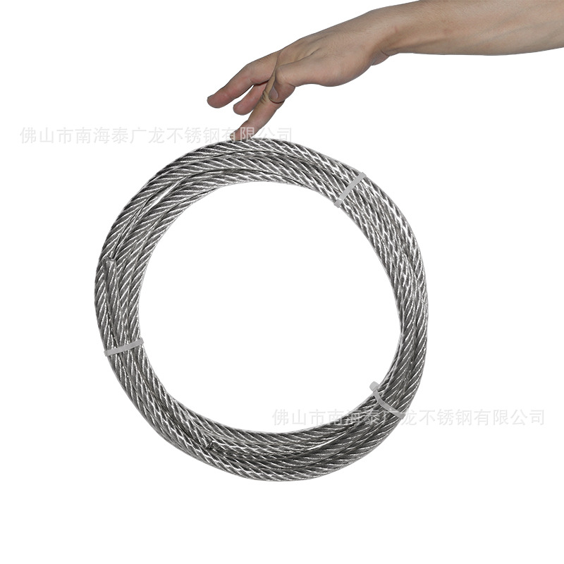 304, 201 stainless steel coated wire rope anti-theft clothesline wear-resistant traction fastening specifications shipped in Guangdong
