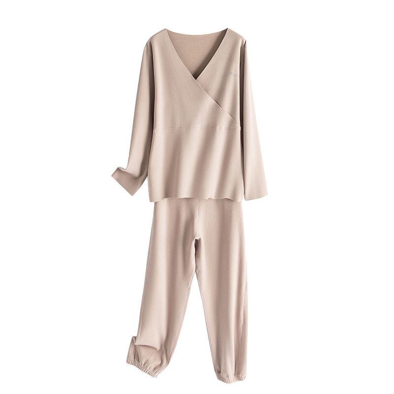 Pregnant Women's Home Clothing Autumn and Winter New Thermal Underwear suit Women's Postpartum Feeding Maternity Clothing Pregnant Women's Monthly Clothing