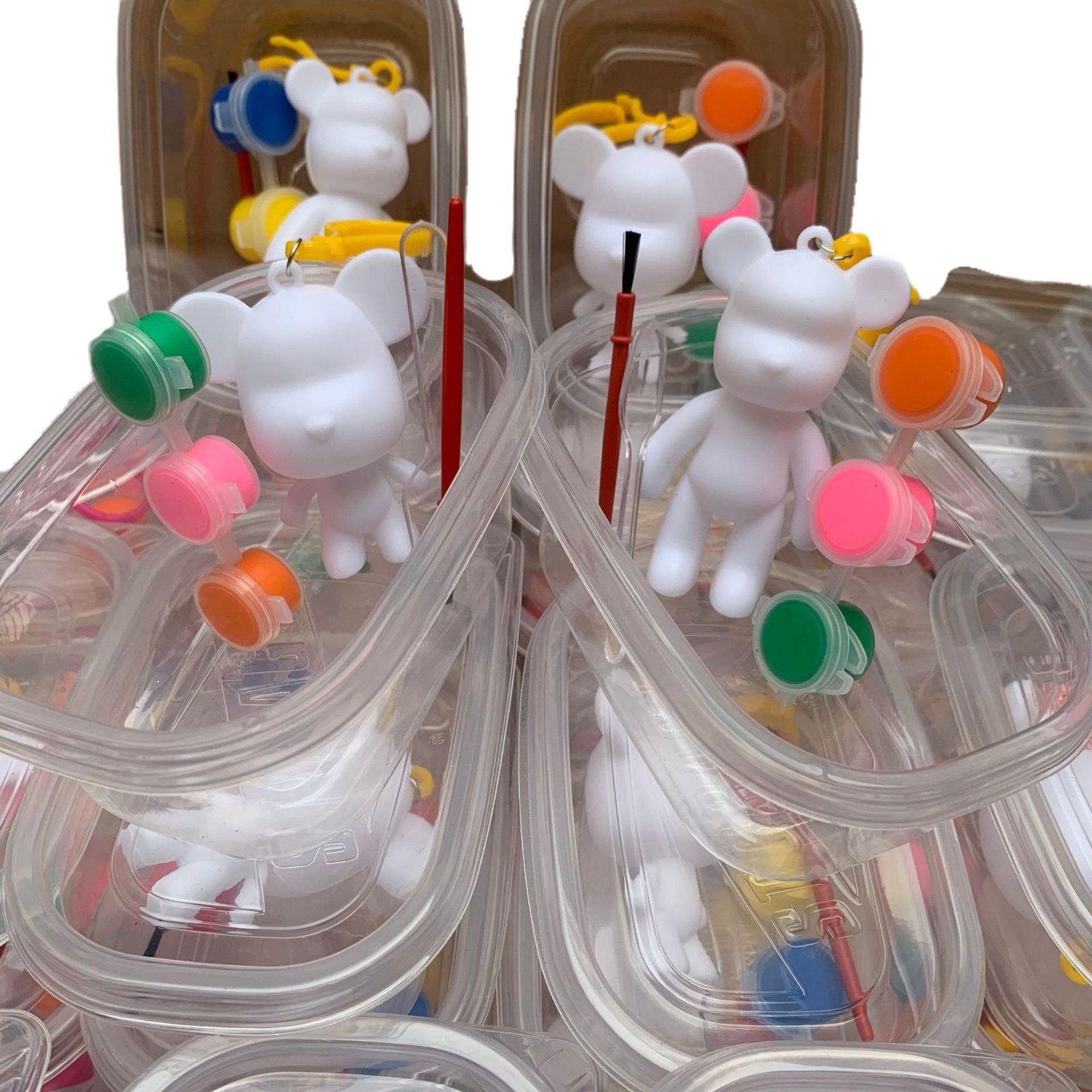 Fluid Bear Painted Keychain DIY Handmade Gift Boxed Bag Night Market Stall Commodities Internet Celebrous Toy