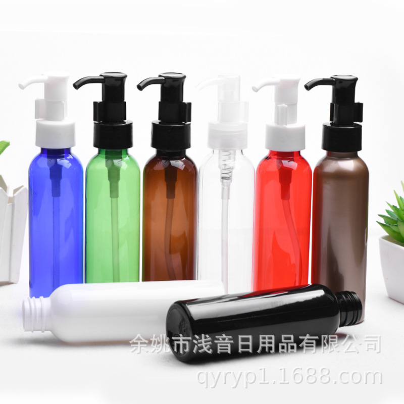 Qianyin Manufacturer 24-Teeth 120ml Round Shoulder Bottle Makeup Remover Oil Pump for Dispensing Essence Lotion Etc