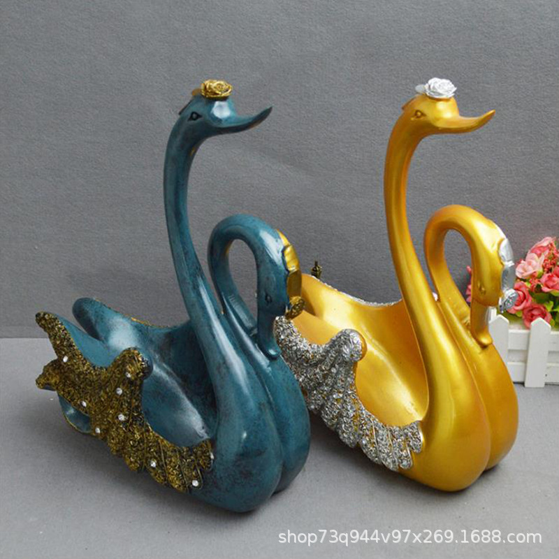 Cross-border Couple Swan Wine Rack Desktop Ornaments European Style Wine Rack Wine Cabinet Living Room Decorations Gift