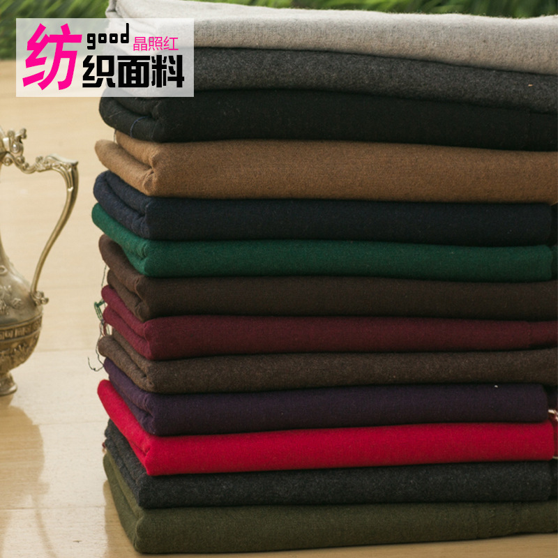 Фланелевая ткань, толстая имитация шерсти, однотонная, для пальто