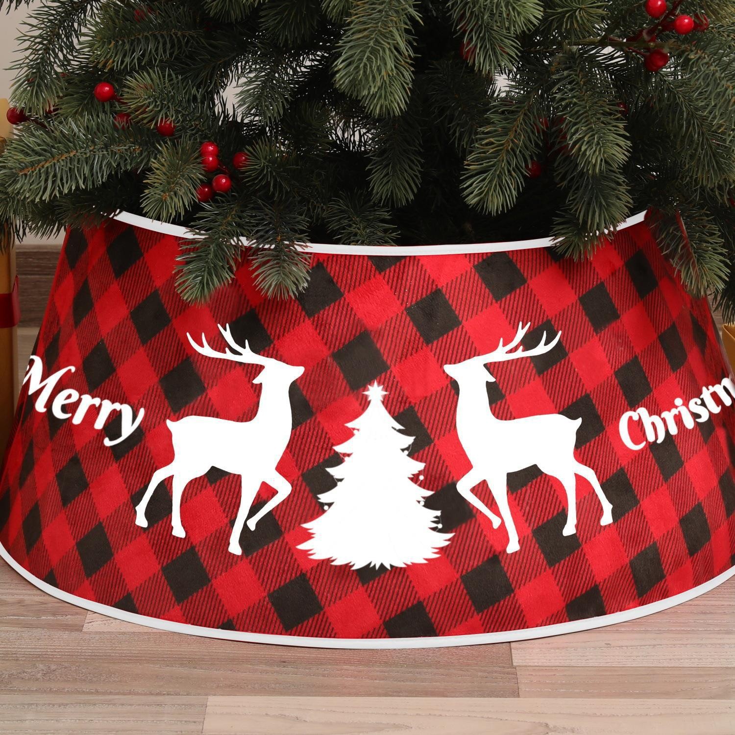 New in stock cross-border hot selling Christmas tree decoration base Christmas dress up festive decoration tree skirt