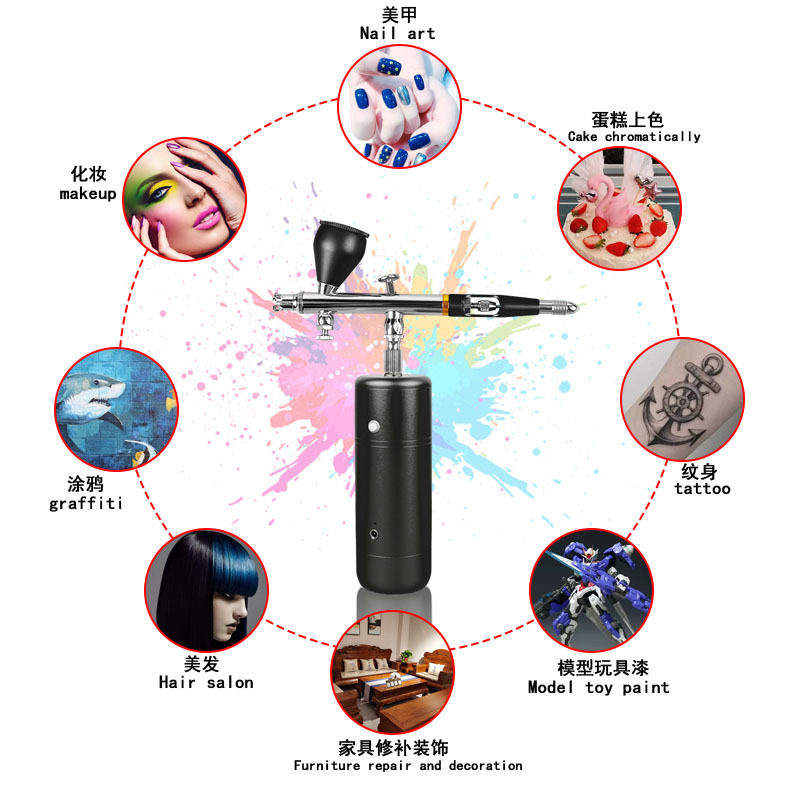 Portable Rechargeable mini electric small spray pen air pump suit model painting color painting handheld spray pump