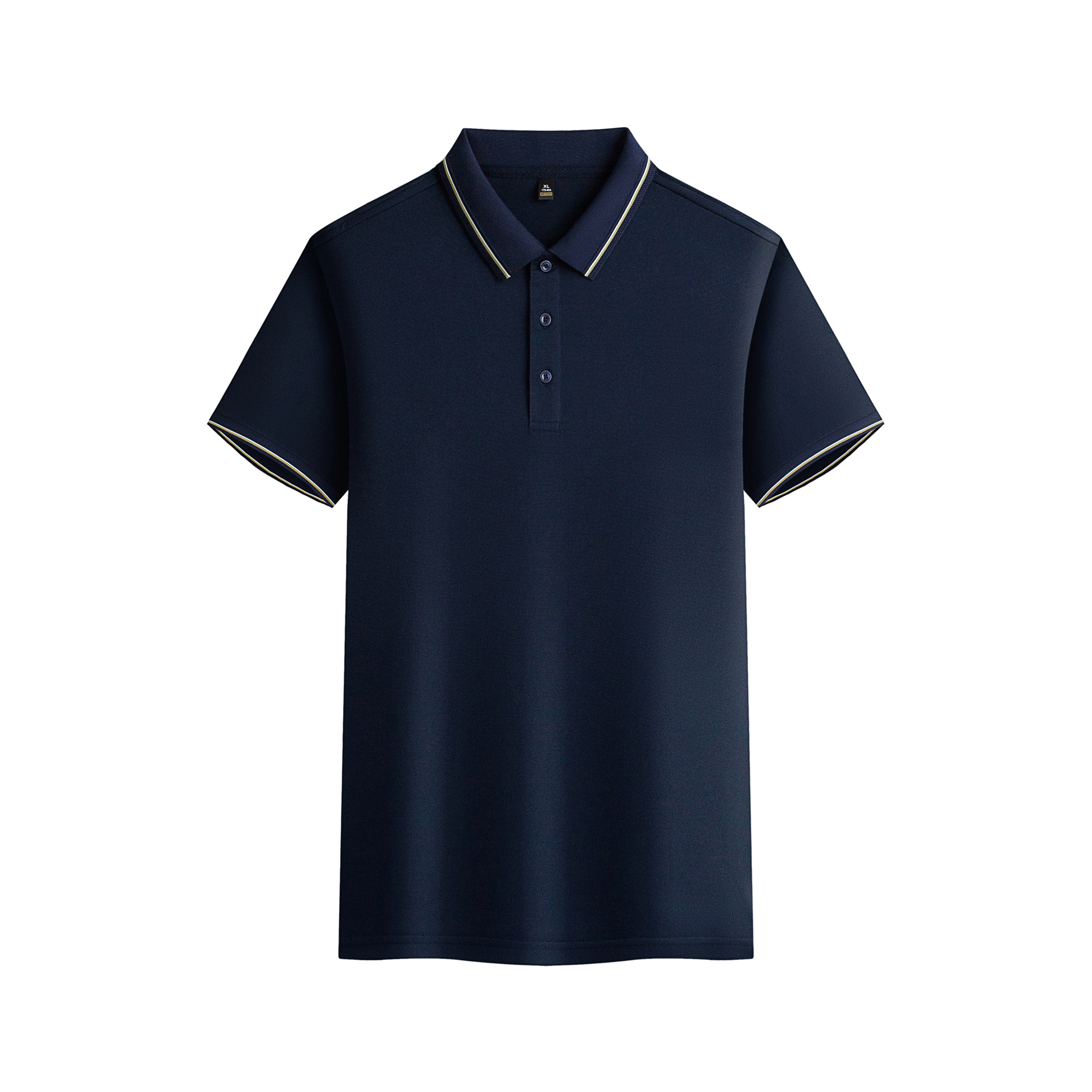 Solid Color Short-Sleeved Lapel Polo Shirt Customized Business Casual Classy Shirt Collar T-Shirt Comfortable and Breathable Work Clothes