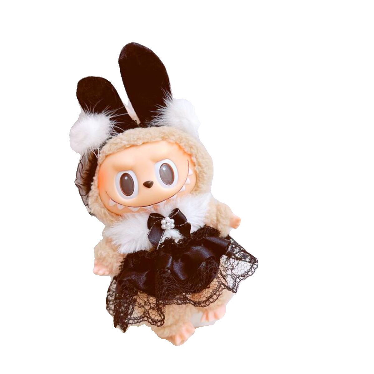 Clothes Only] Labubu Doll Clothes 17cm Heart-warming Macaron Vinyl Face Labubu Baby Clothes Replacement