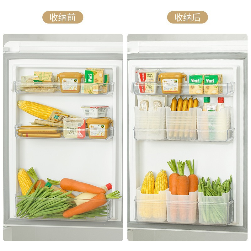 Refrigerator Side Door Storage Box Sub-pack Finishing Artifact Inside Fresh Food Grade Side Storage Door Box Kitchen