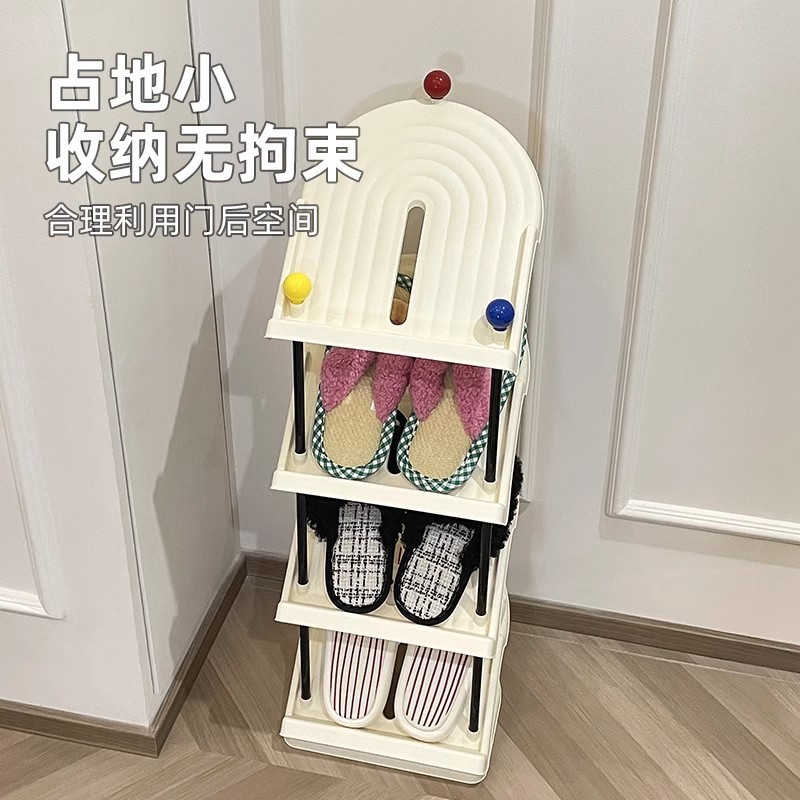 Multi-Layer Shoe Rack Entrance Door Household Simple Small Shoe Cabinet Indoor Bathroom 2024 New Slipper Storage Rack