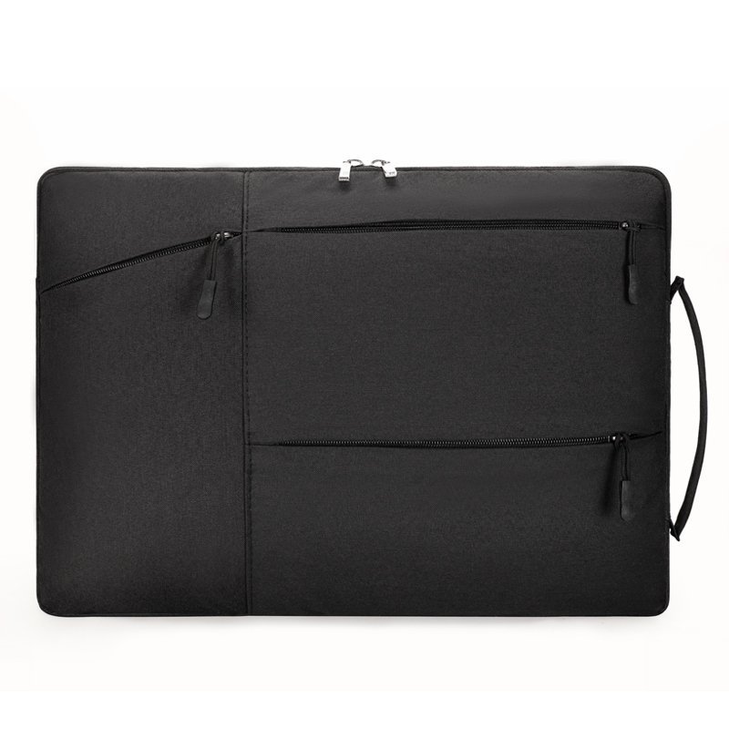 Multi-Zipper Flap Pocket Pants Storage Thickeneded Logo Printed Anti-Fall Notebook Liner Bag 15.6inch Lightweight Laptop Bag