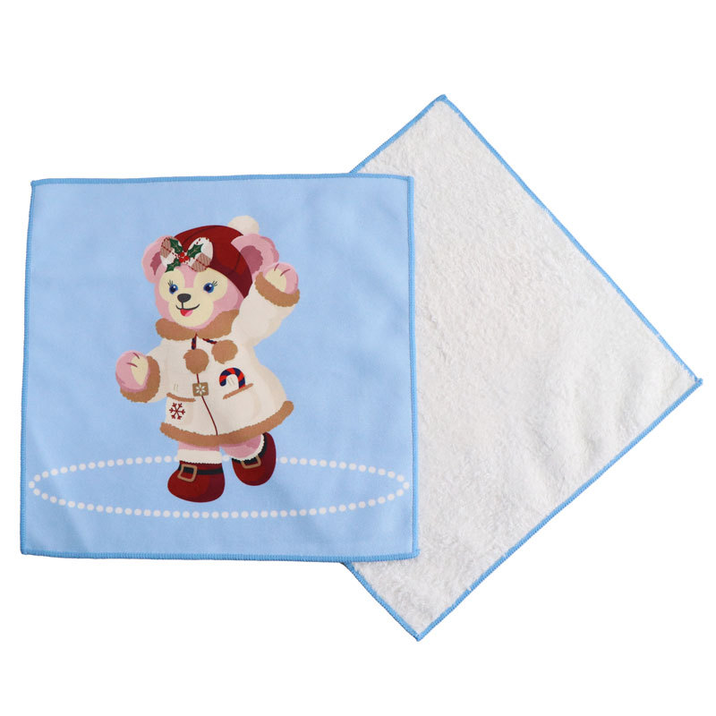 Manufacturer Customized Cultural and Creative Printed Logo Handkerchief Absorbent Composite Polar Fleece Printed Hand Towel Cartoon Kidsren's Small Towel