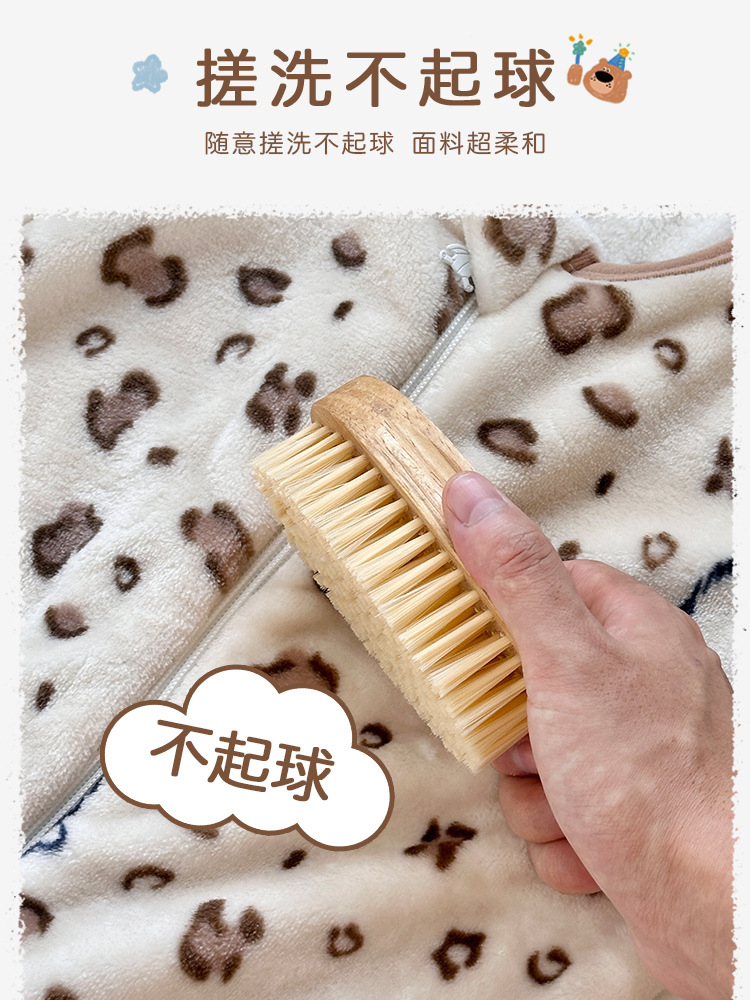 25 Winter Children's Flannel Warm Sleeping Bags for Older Children, Thickened Belly-Protecting Pajamas, One-Piece Clothing, Loungewear, Pajamas