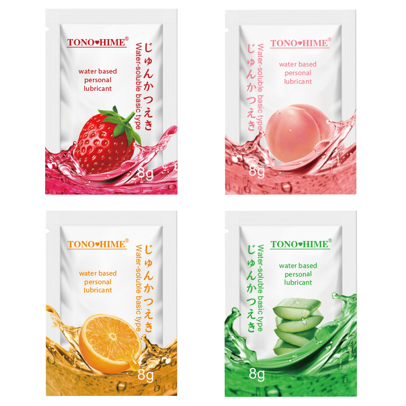TONOHIME fruity lubricant bag 8ml portable human body lubricant adult sex toys wholesale