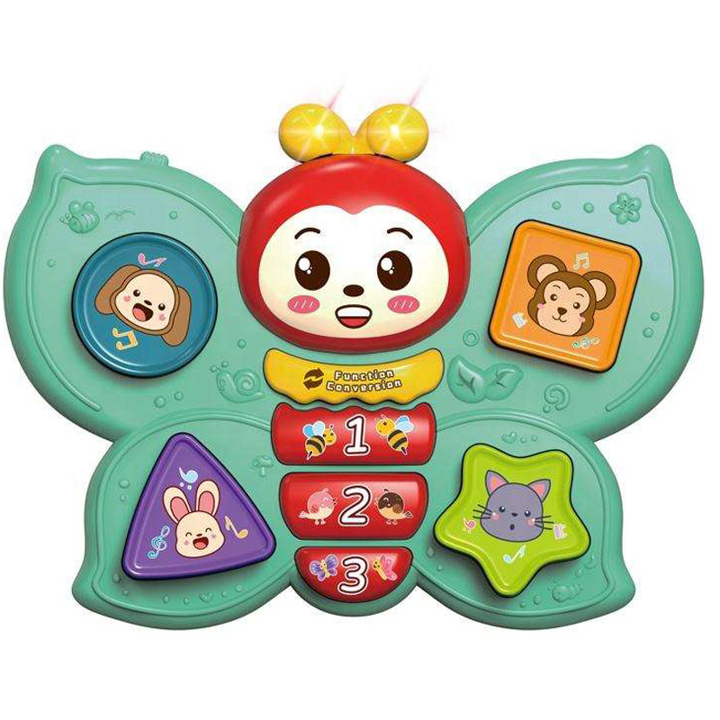 Cartoon Butterfly Piano Children's Educational Light Music Animal Piano Children's Learning Cognitive Enlightenment Music Toy