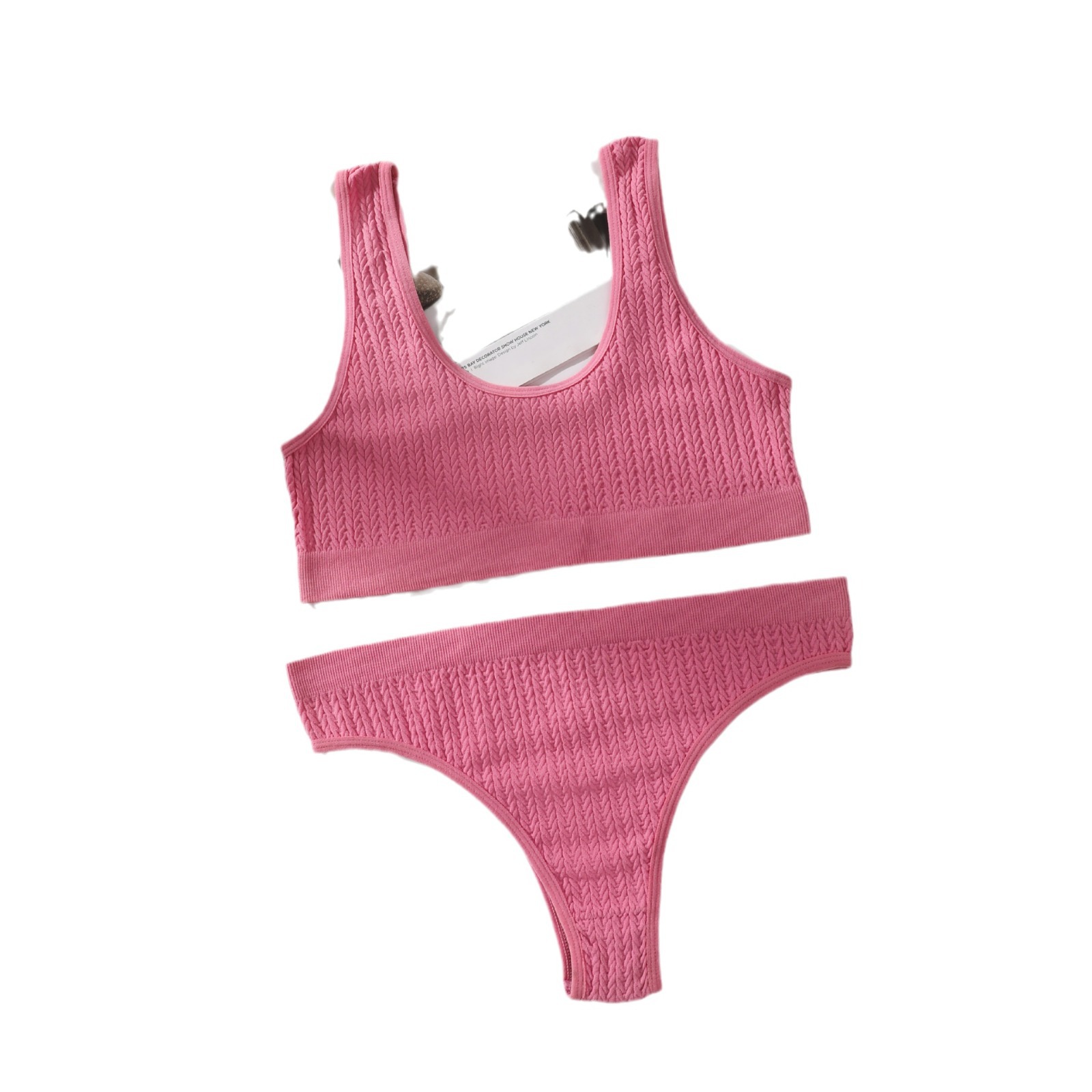 Cross-border AliExpress pattern beautiful back underwear sports yoga suit without steel ring comfortable breathable bottoming vest underwear