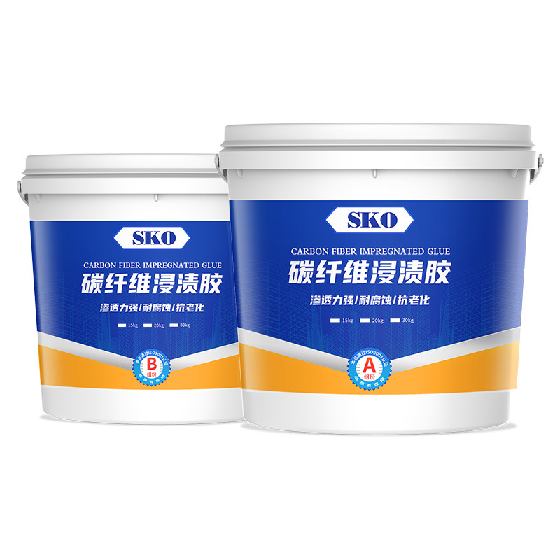 Epoxy Resin Carbon Fiber Impregnation Glue Is Used with Carbon Fiber Cloth to Reinforce Floor Cracks and Reinforce Carbon Fiber Cloth Glue