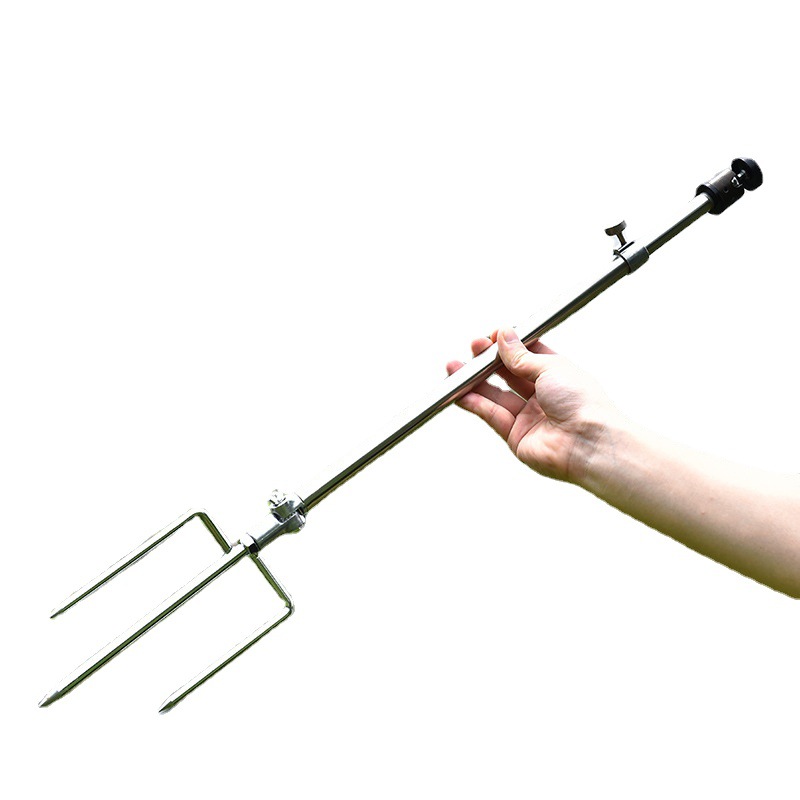 Night Fishing Light Stand, Ground-Insertable Universal Fishing Light Stand, Fishing Box, Fishing Chair, Three-In-One Ground-Insertable Fishing Stand with Multi-Angle Adjustment