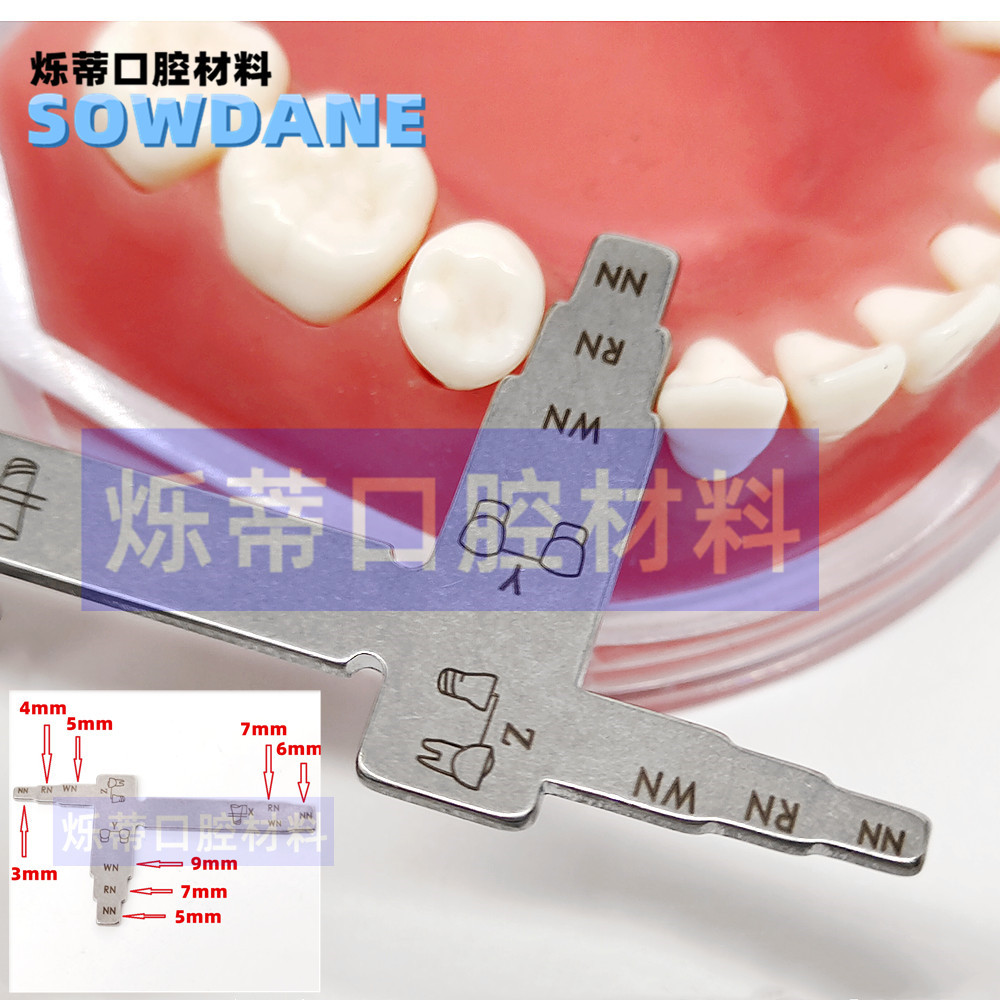 Рулетка для измерения расстояния между имплантами, планировочная линейка, инспекционная линейка, Т-образная линейка, стоматологический инструмент