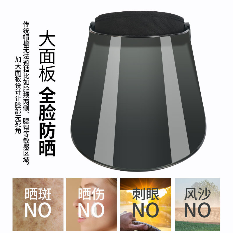 Cycling Sun Hat Women's UPF50 Sunscreen UV Face Mask Summer Electric Battery Car Big Eave Sun Hat