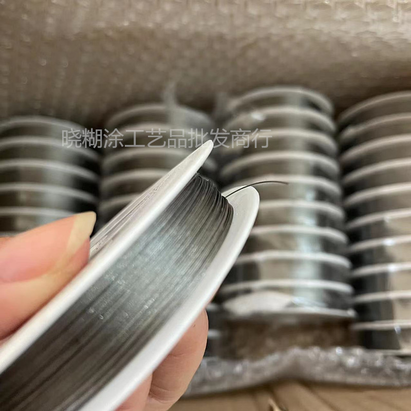 Wholesale 0.3 Steel Wire Lead Wenwan Bead String with Bead Lead Buddha Beads Bodhi Thin Steel Wire 10m 20cm