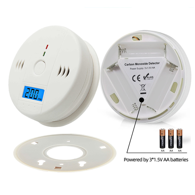 Carbon monoxide alarm home Indoor Outdoor CO gas detector cross-border foreign trade English packaging wholesale