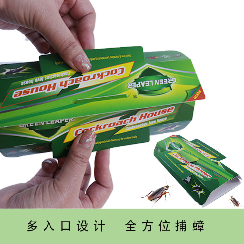 Factory Direct Sales Foreign Trade Cross-Border Cockroach House Trap Cockroach Sticker Household Cockroach Removal Powerful Cockroach Killing Sticky Board