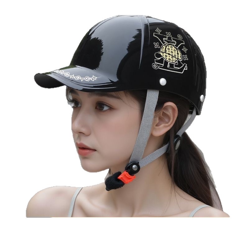 National Standard 3C Certified Electric Motorcycle Duckbill Helmet for Men, Summer Sun Protection Breathable Safety Helmet for Women