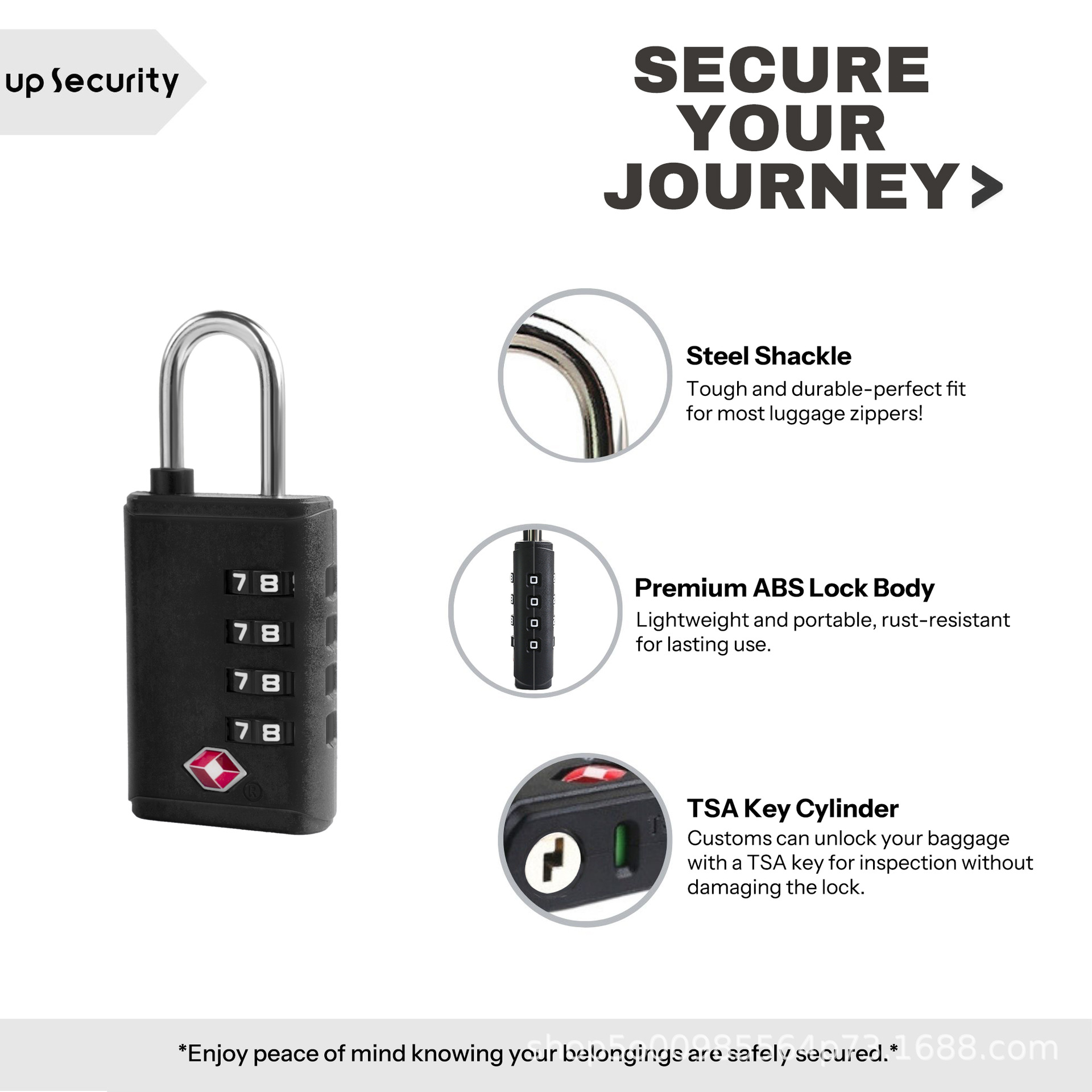 Multi-Color Spot Tsa Customs Lock Combination Lock 4-Digit Security Luggage Lock Combination Padlock Suitcase 07St
