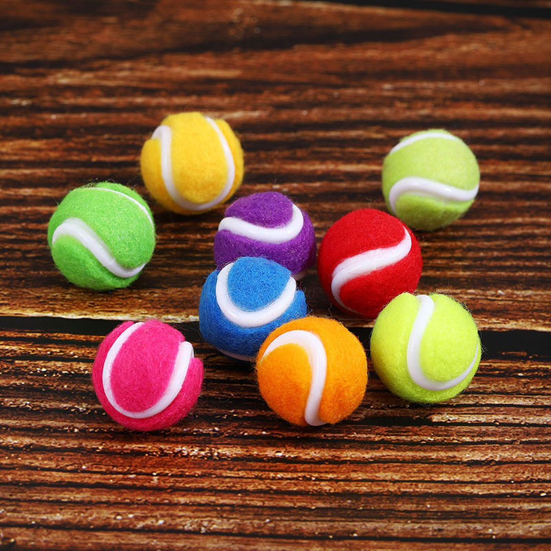 DIY simulation mini children's toy accessories simulation tennis model ornaments sports equipment photo props