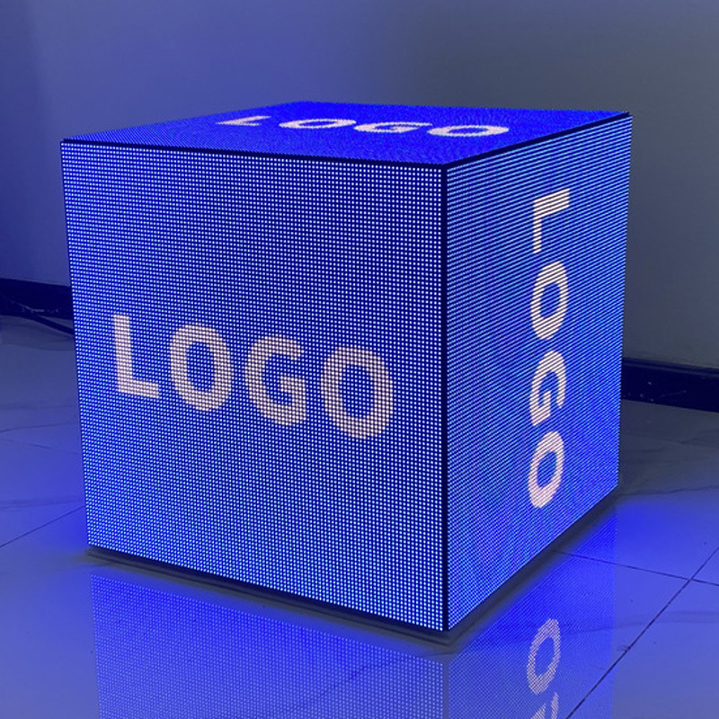 Customized Indoor P2.5 Full-Color Led Display Shop Logo Door Sign 5-Sided Stereo Display Rubik's Cube Screen